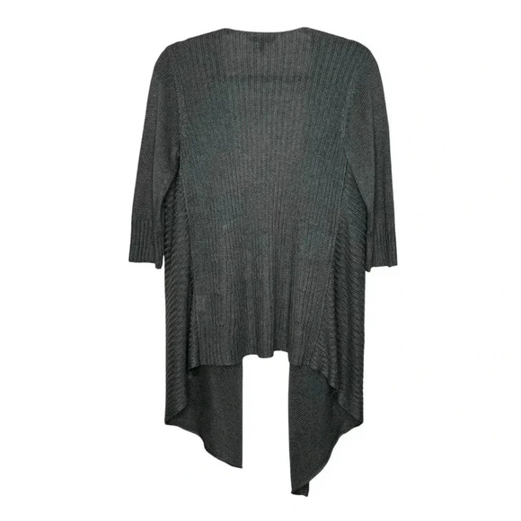 Eileen Fisher Gray Casual Linen & Silk Gray Knit Cardigan Size Petite Medium - Picture 7 of 9